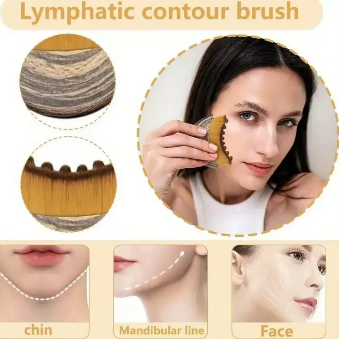 Contour Face Brush & Massage Tool – Eye, Neck & Facial Care