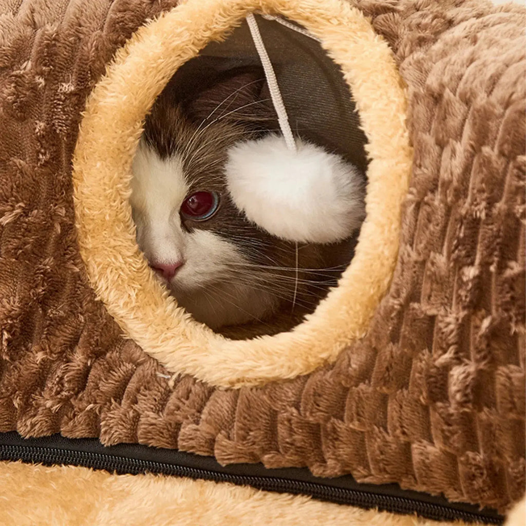 Cat Tunnel Activity Rug with Play Ball Zippmart