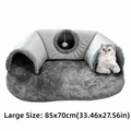 U-Shaped Plush Cat Tunnel Bed Zippmart