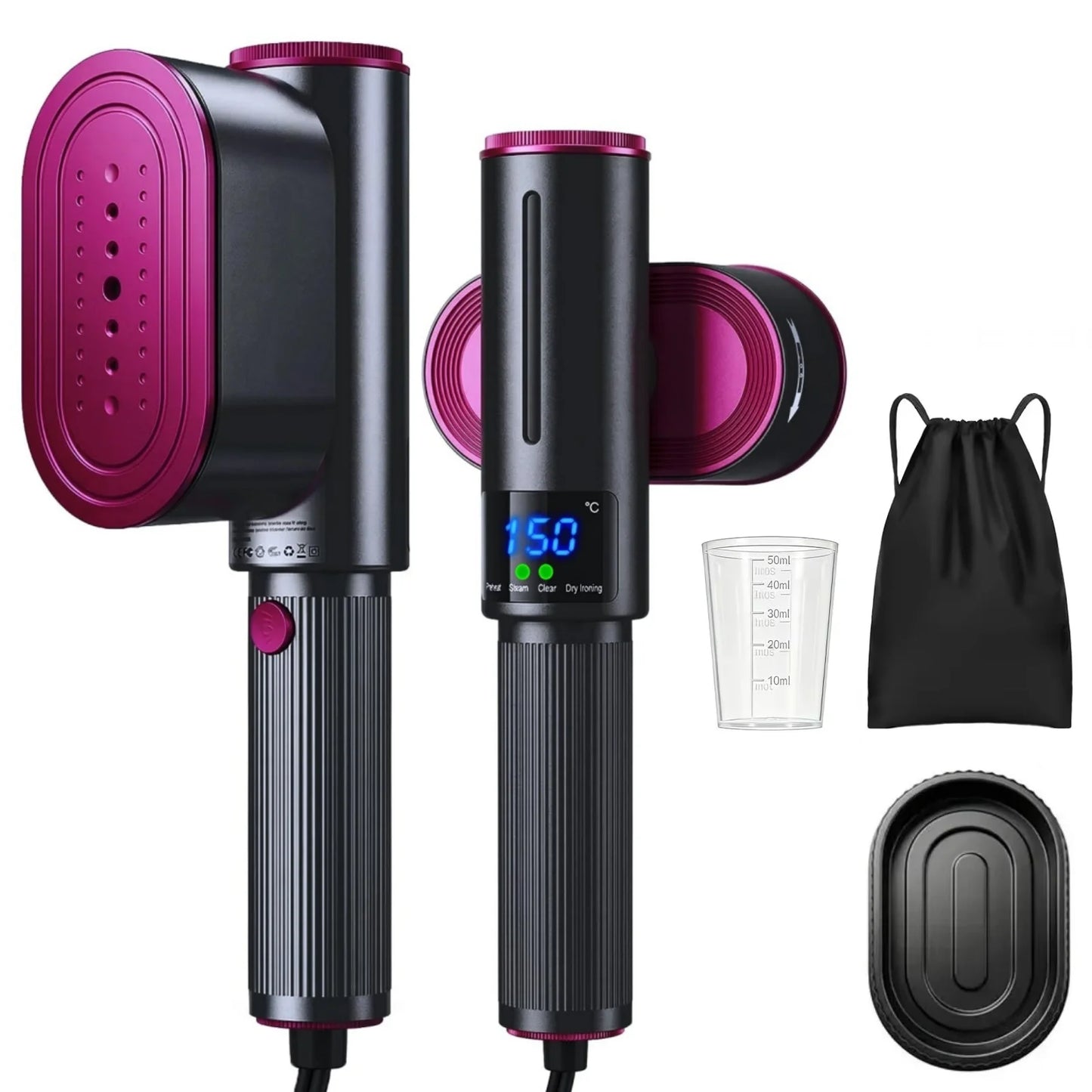Travel Steamer for Clothes2-in-1 Steam Iron & Garment Steamer with Fast Heat-Up 1200W Portable Handheld Clothes Steamer Iron