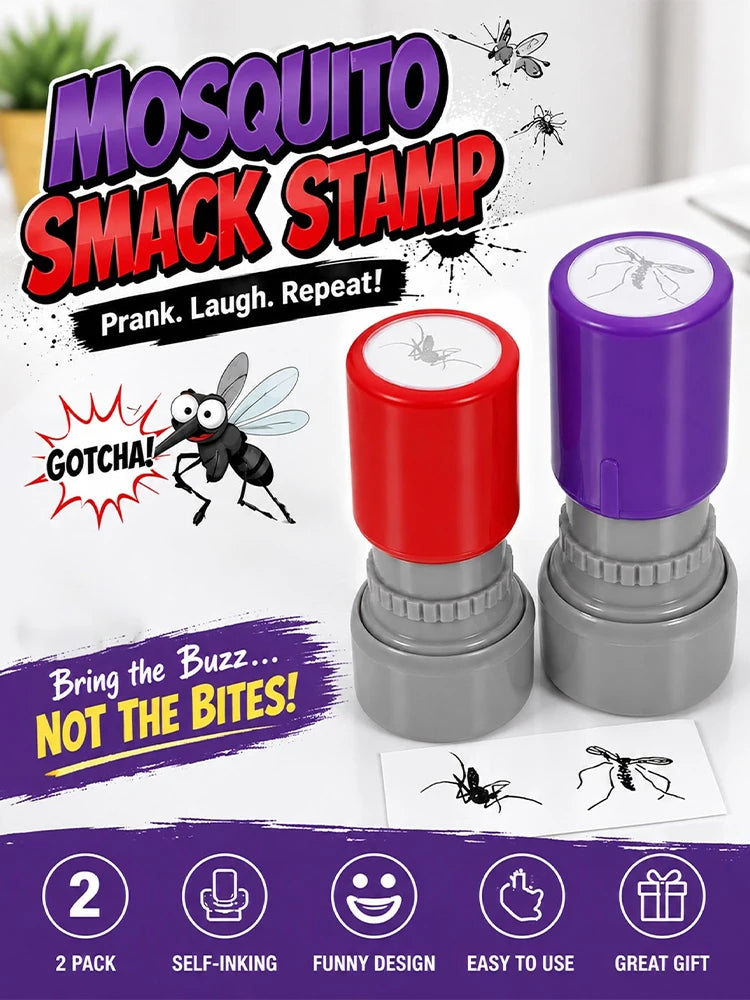 Prank Mosquito Stamp Kit – Self-Inking Funny Stamper Set for April Fools, Parties & Crafts