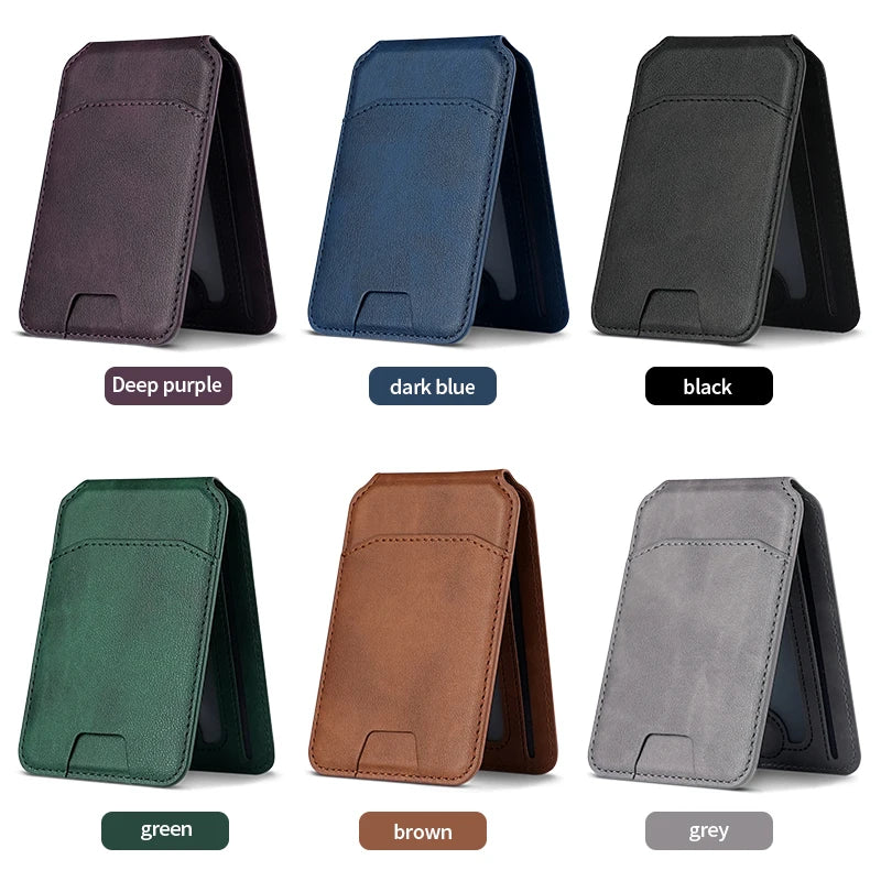 Luxury MagSafe Magnetic Leather Wallet Case – Card Holder Cover for iPhone 16/15/14/13/12