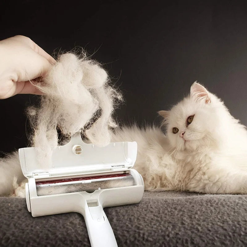 Pet Hair Remover Roller Self Cleaning Lint Remover for Dog Cat One Hand Operate Pet Hair Cleaning Tool