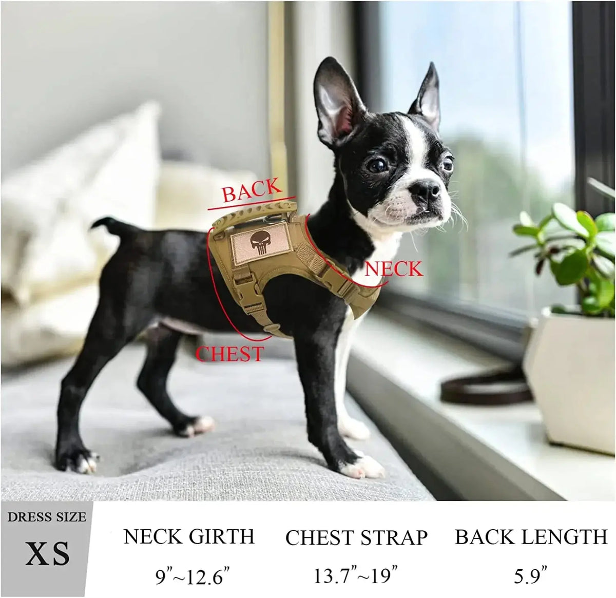 Adjustable Tactical Dog Vest Harness Zippmart