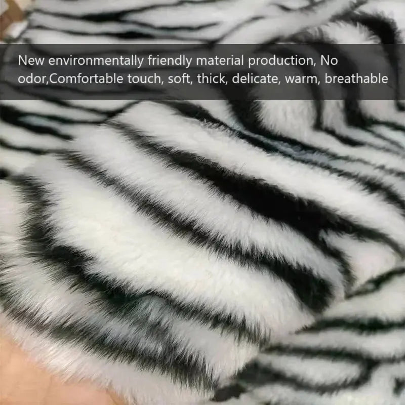Leopard Print Faux Fur Fabric Zippmart
