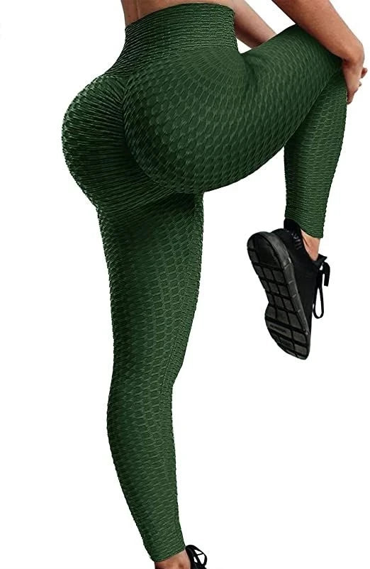 Women Seamless Push Up Leggings High Waist Anti Cellulite Peach Lift Yoga Pants Zippmart