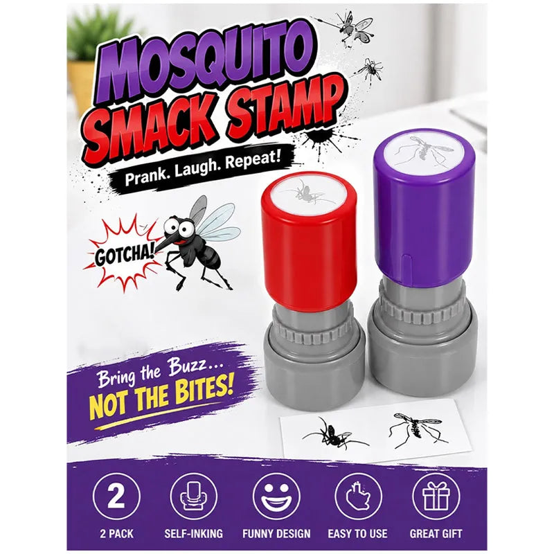 Prank Mosquito Stamp Kit – Self-Inking Funny Stamper Set for April Fools, Parties & Crafts
