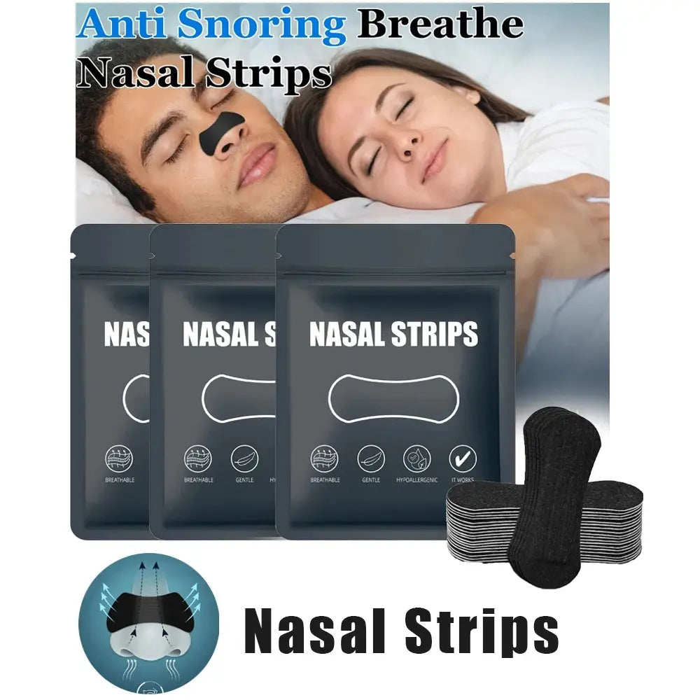 Breathing support nasal strips for sleep and sports