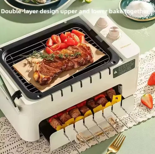 Multi-function Electric Grill for Party Kitchen Cooking\Baking\BBQ Smart 2 in 1 BBQ Grill Machine