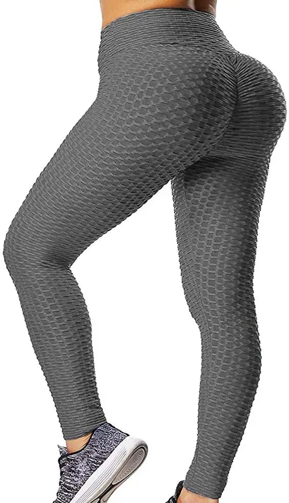 Women Seamless Push Up Leggings High Waist Anti Cellulite Peach Lift Yoga Pants Zippmart