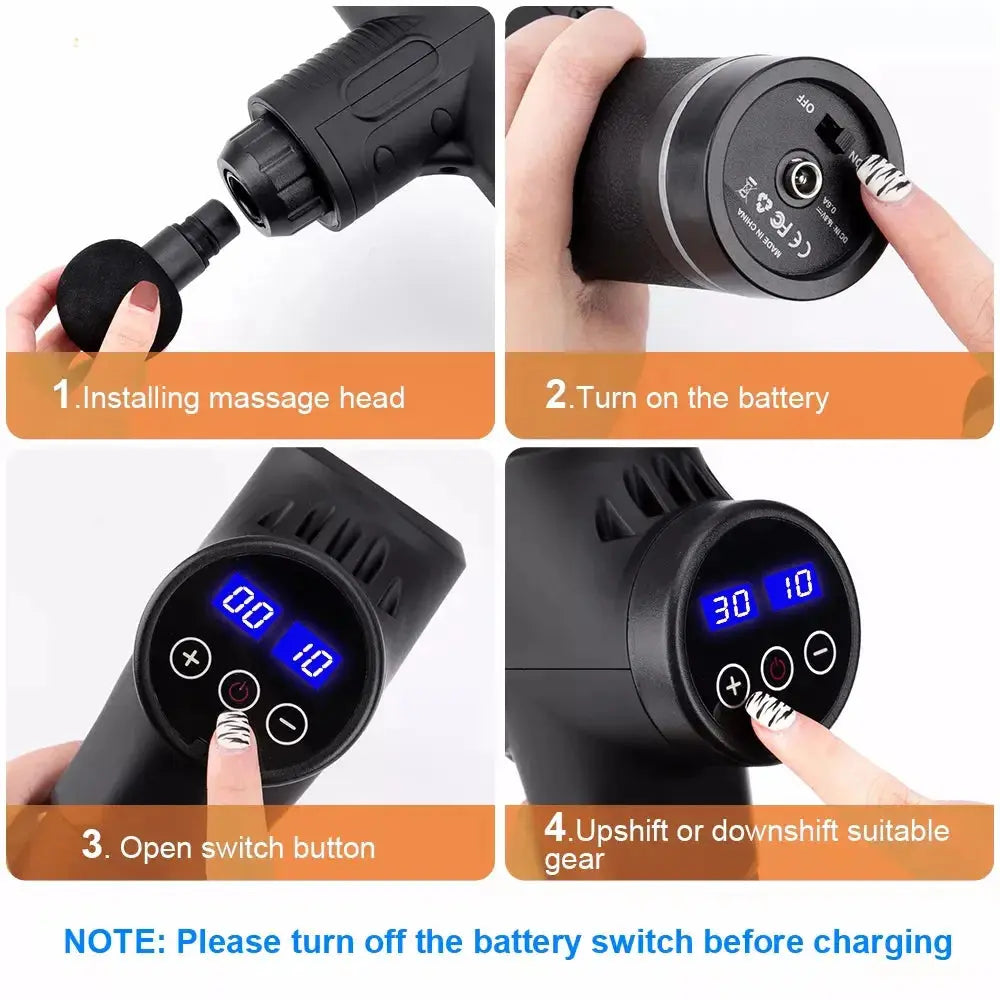 Deep Tissue Massage Gun for Body & Neck Zippmart