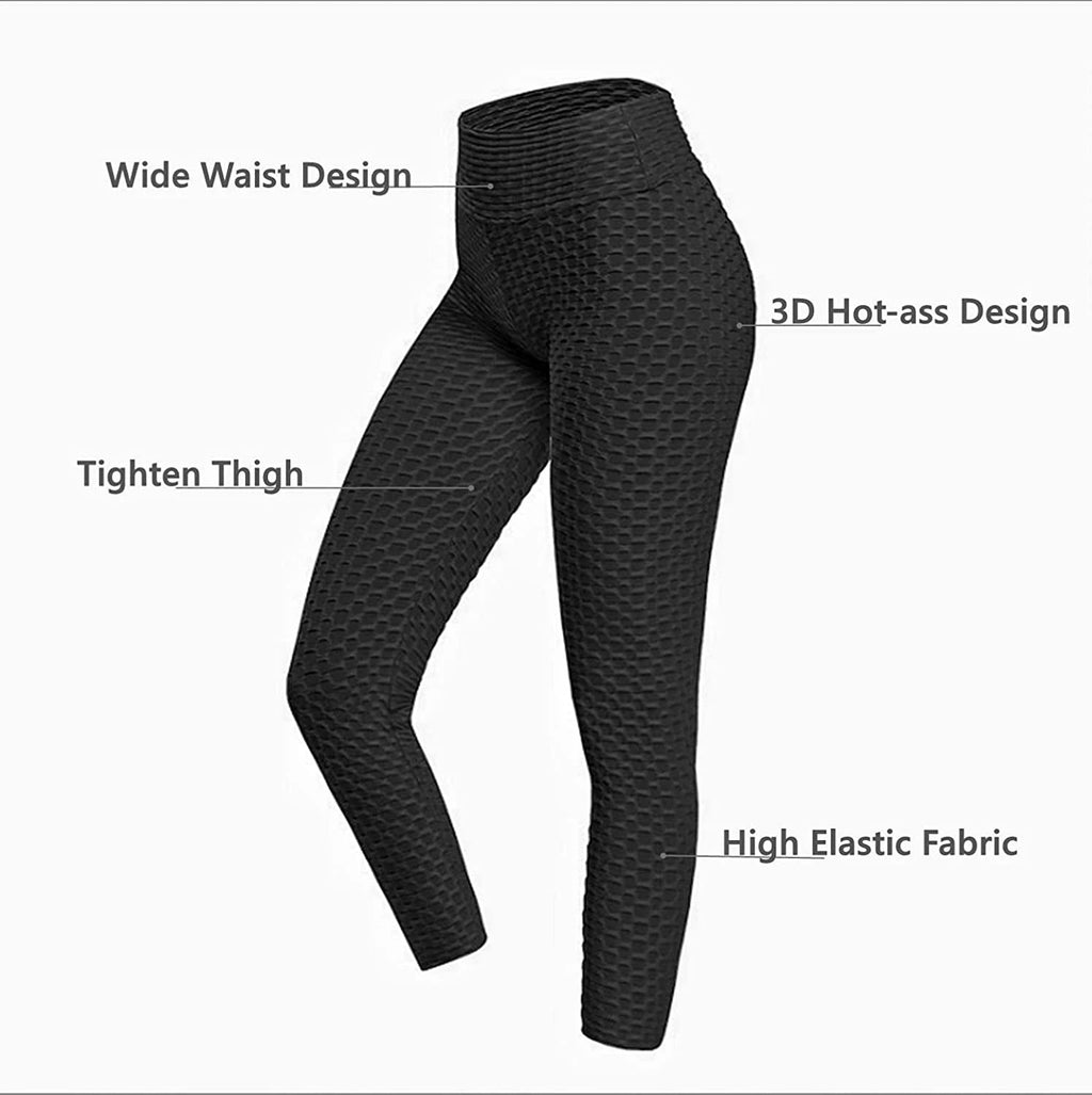 Women Seamless Push Up Leggings High Waist Anti Cellulite Peach Lift Yoga Pants Zippmart