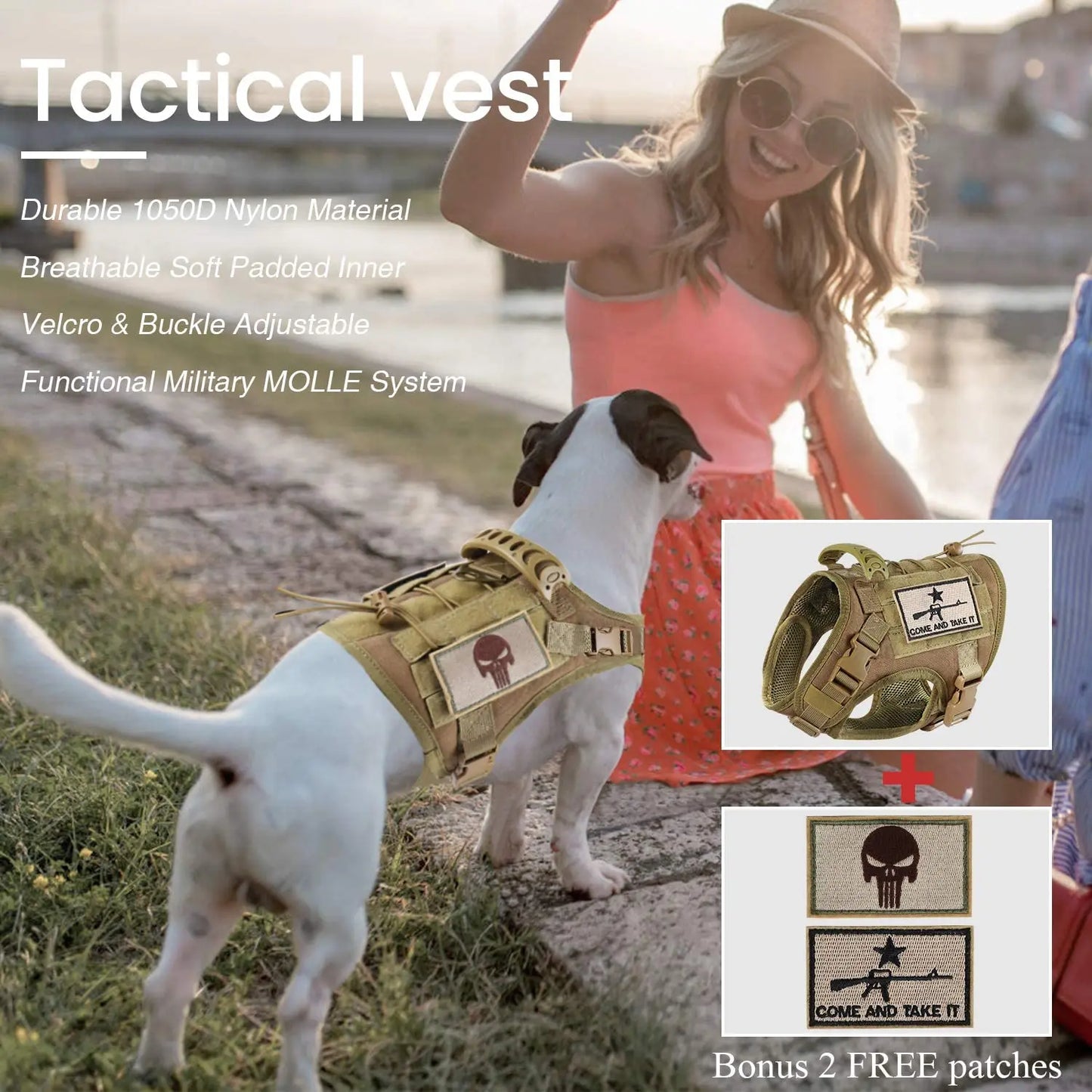 Cat Puppy Tactical Vest Training Harness Adjustable Military Outdoor Working Cat Harness  Dog Accessories for Small Dogs