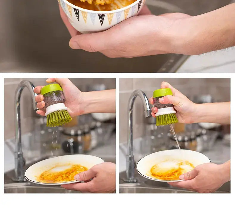Dish Brush with Soap Dispenser Zippmart