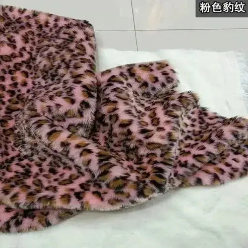 Leopard Print Faux Fur Fabric Zippmart