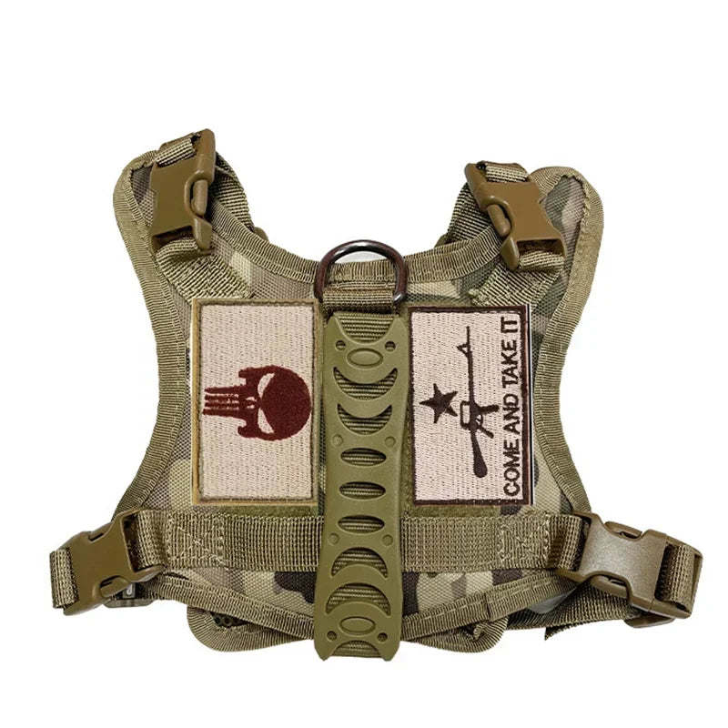 Cat Puppy Tactical Vest Training Harness Adjustable Military Outdoor Working Cat Harness  Dog Accessories for Small Dogs