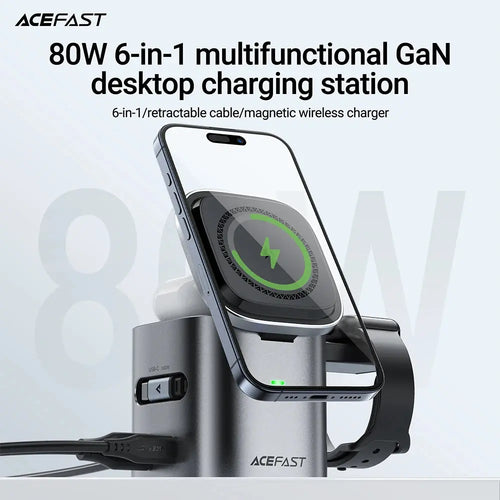 ACEFAST 6-in-1 Magnetic Wireless Charging Station Zippmart