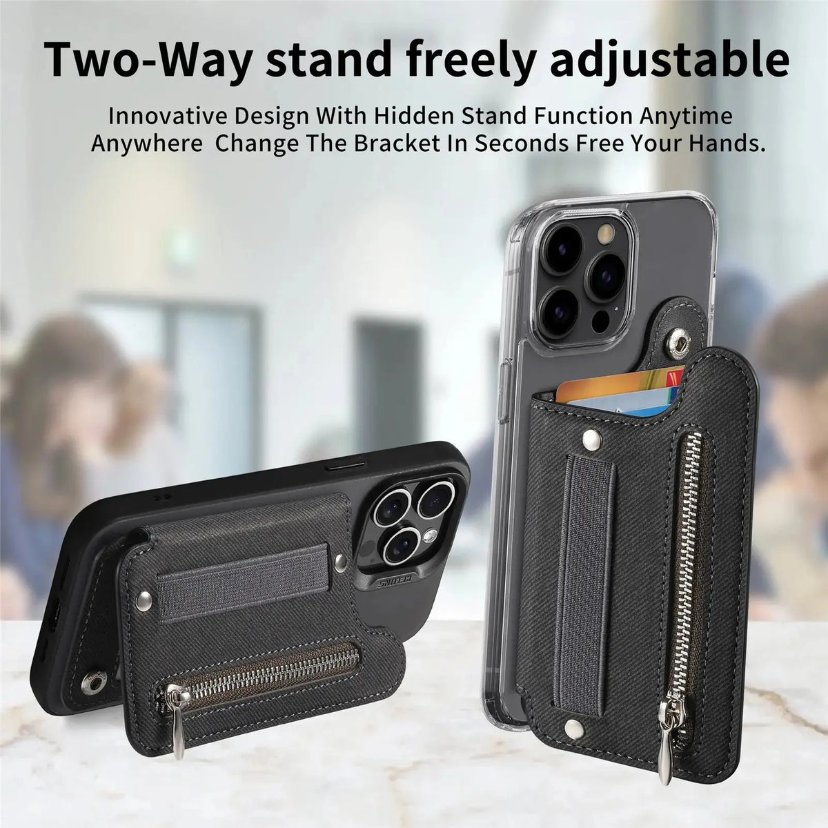 Flip Phone Wallet Case with Card Holder Zippmart