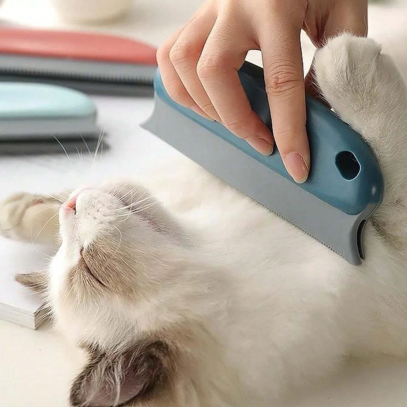 1pcs Pet Hair Remover Brush for Dogs & Cats, Gentle Fur Grooming Tool for Furniture, Clothes & Home Cleaning