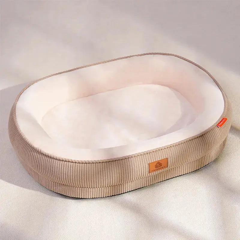 Washable Plush Corduroy Dog Bed Zippmart