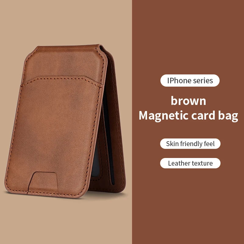 Luxury MagSafe Magnetic Leather Wallet Case – Card Holder Cover for iPhone 16/15/14/13/12