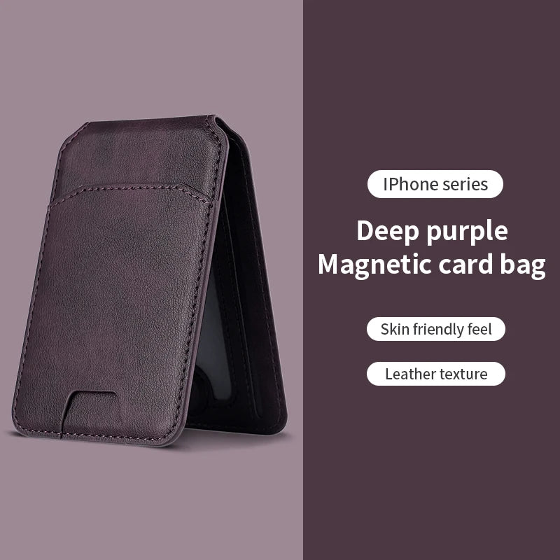 Luxury MagSafe Magnetic Leather Wallet Case – Card Holder Cover for iPhone 16/15/14/13/12