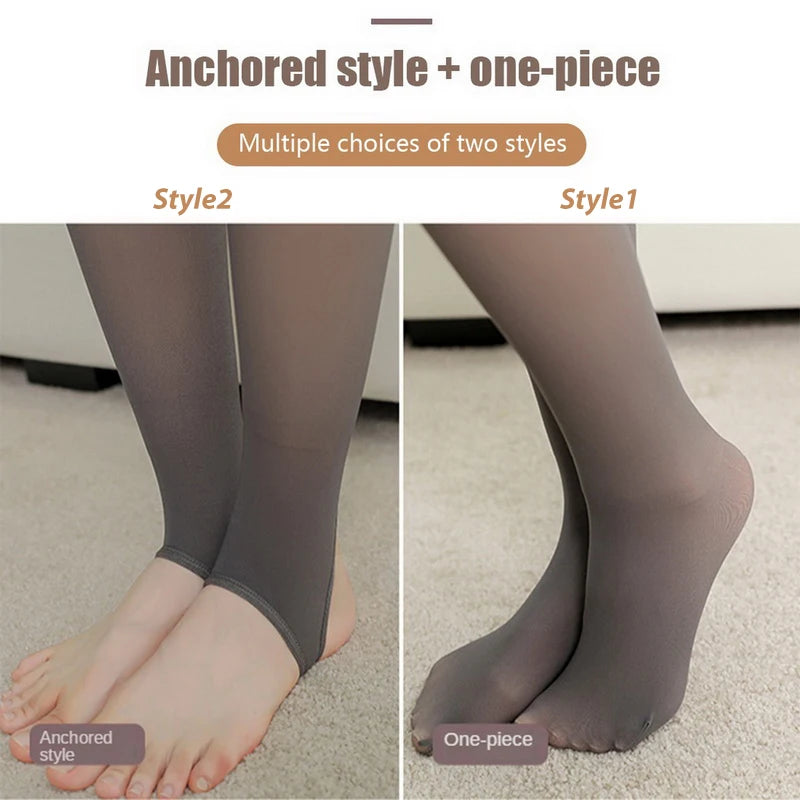 Womens Thermal Fleece Tights Thick Velvet Winter Leggings for Women Zippmart