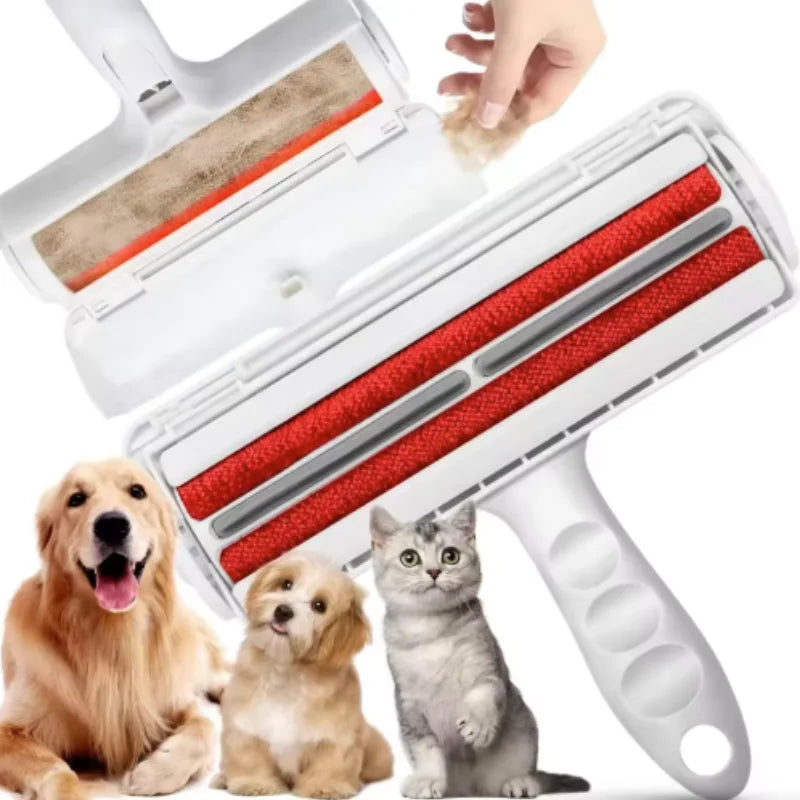 Pet Hair Remover Roller Self Cleaning Lint Remover for Dog Cat One Hand Operate Pet Hair Cleaning Tool