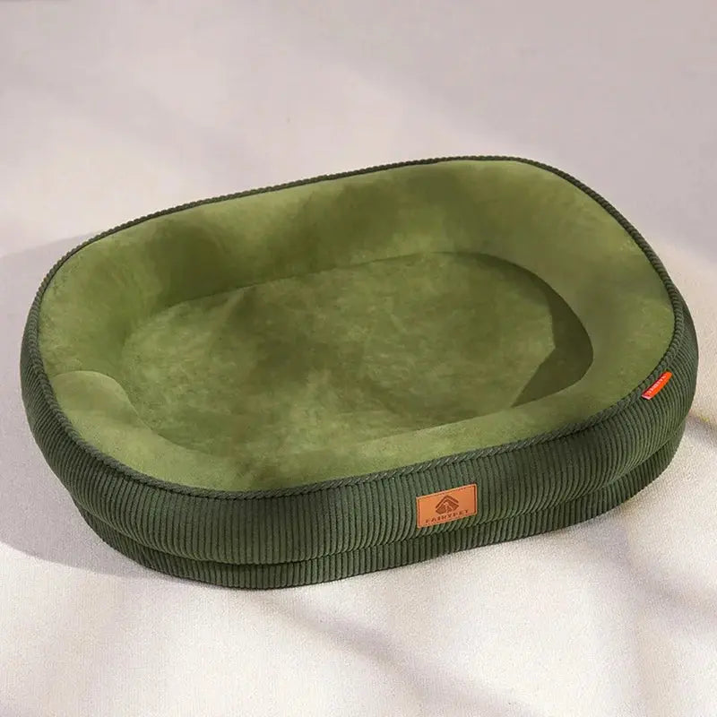 Washable Plush Corduroy Dog Bed Zippmart