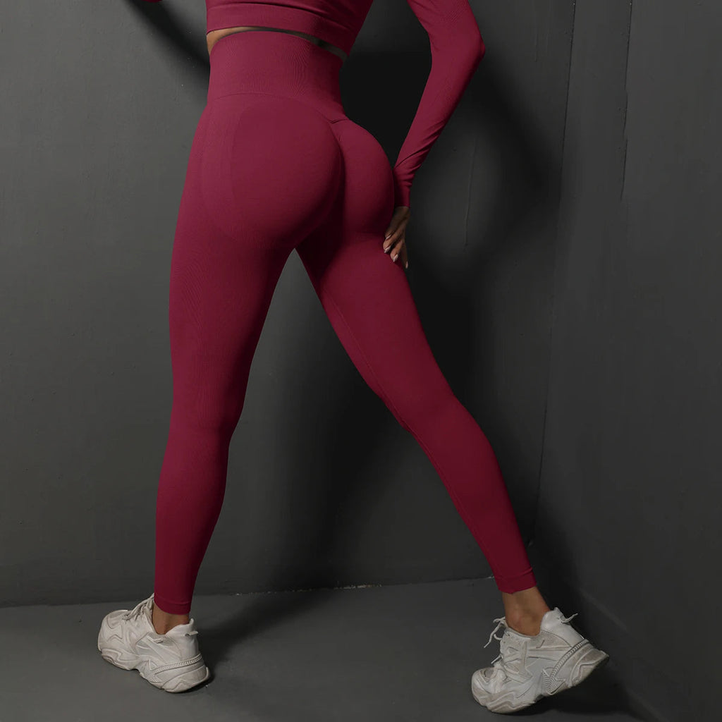 Seamless High Waist Booty Lifting Leggings For Women Yoga Fitness Zippmart