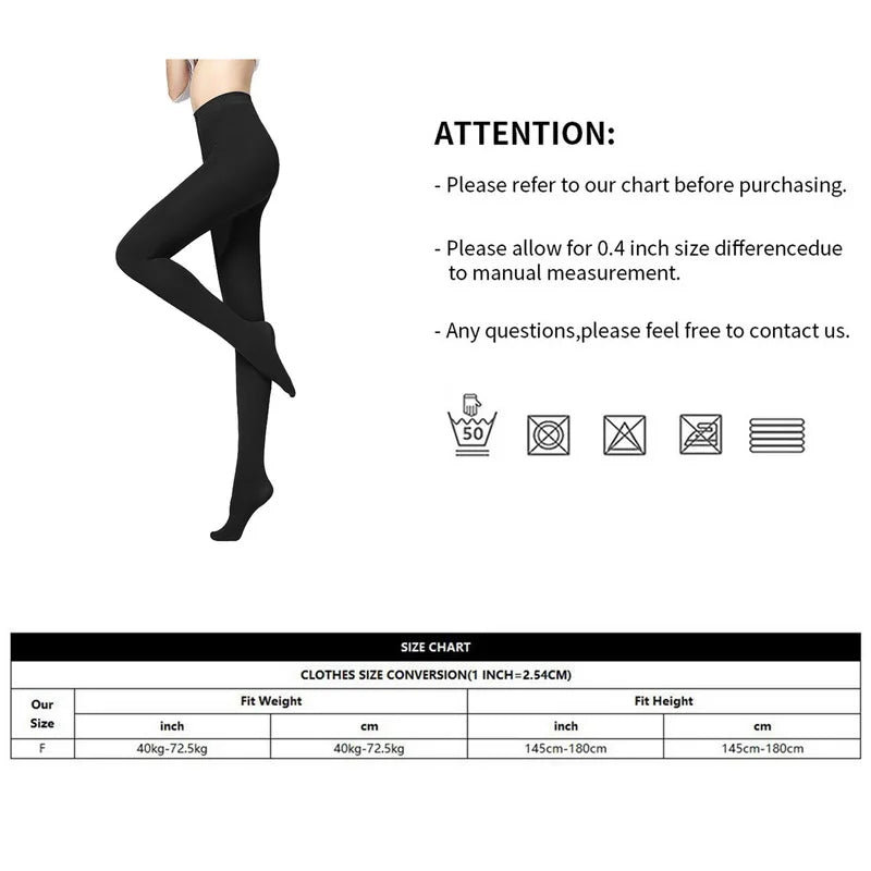 Womens 80D Seamless Warm Tights and Stockings for Fall Winter Zippmart