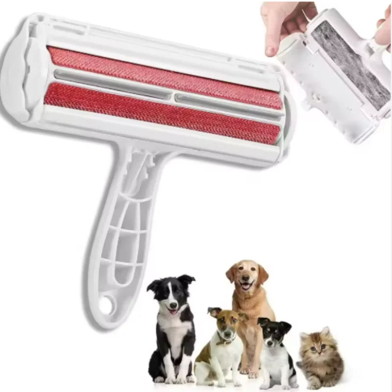Pet Hair Remover Roller Self Cleaning Lint Remover for Dog Cat One Hand Operate Pet Hair Cleaning Tool