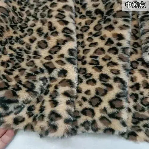 Leopard Print Faux Fur Fabric Zippmart