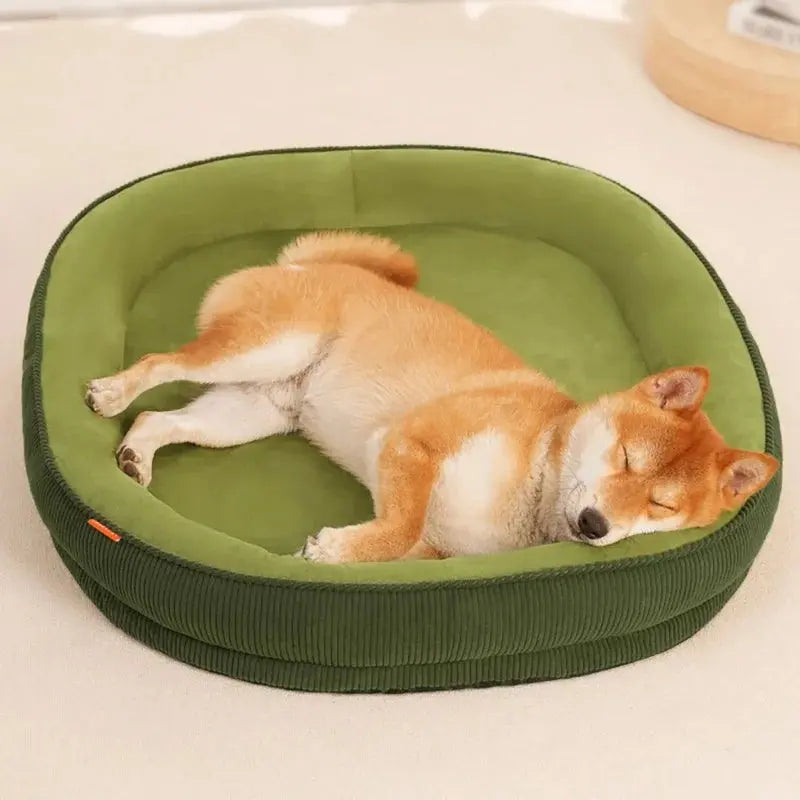 Washable Plush Corduroy Dog Bed Zippmart