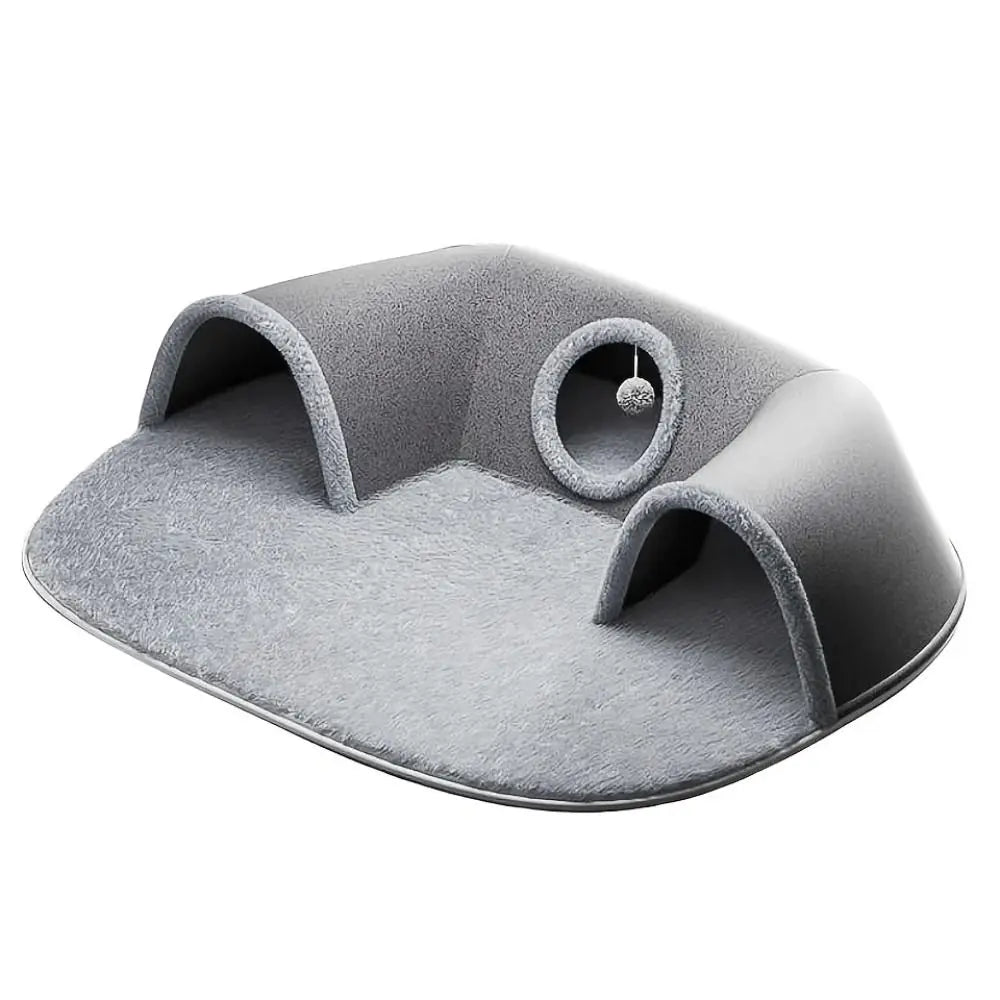 Warm Non-Slip Base Cat Tunnel Bed U-shaped Removable Washable Cat House Anti Dirty Cat Nest Pet Interactive