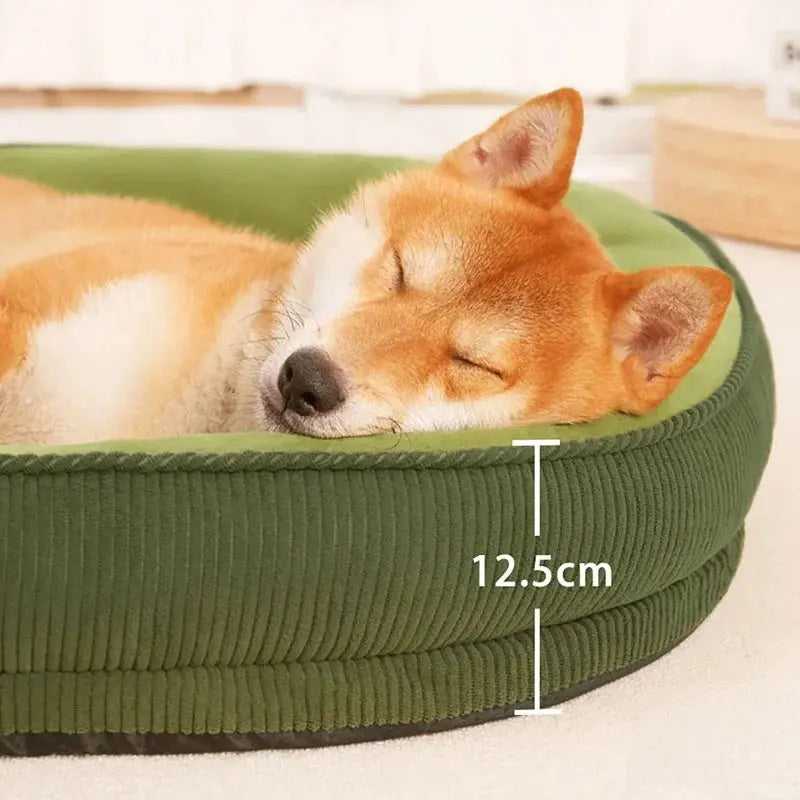 Washable Plush Corduroy Dog Bed Zippmart