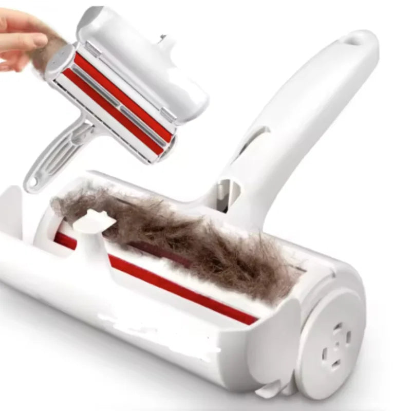 Pet Hair Remover Roller Self Cleaning Lint Remover for Dog Cat One Hand Operate Pet Hair Cleaning Tool