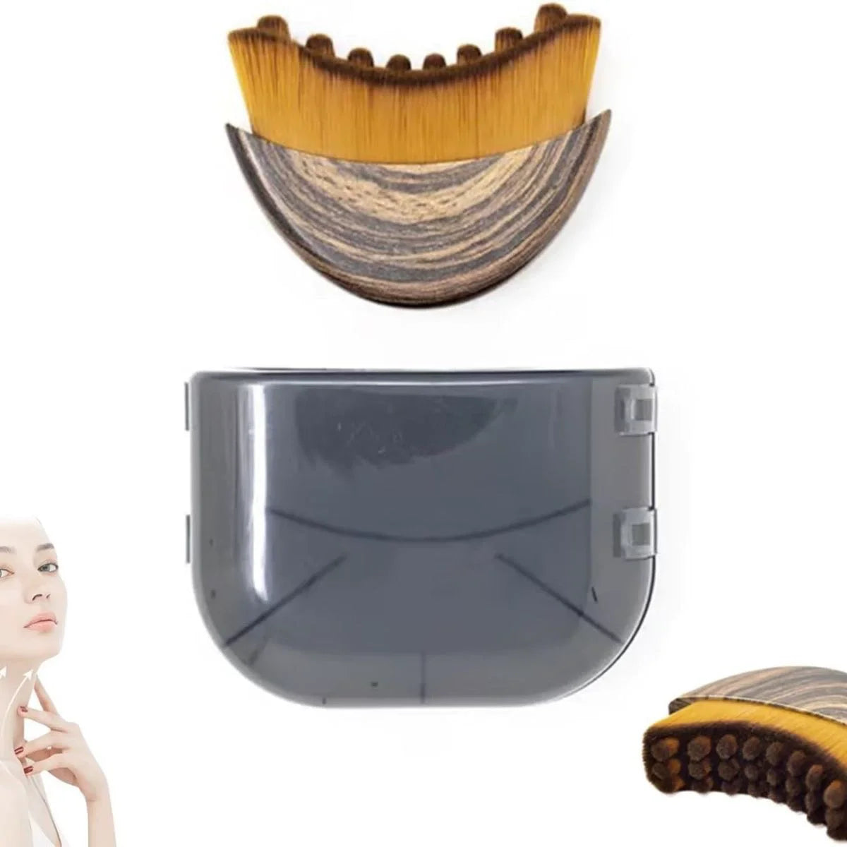 Contour Face Brush & Massage Tool – Eye, Neck & Facial Care