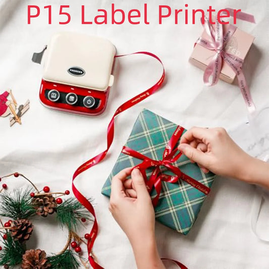 Phomemo P15 Bluetooth Label Printer – Portable Rechargeable Name Tag & Ribbon Printer