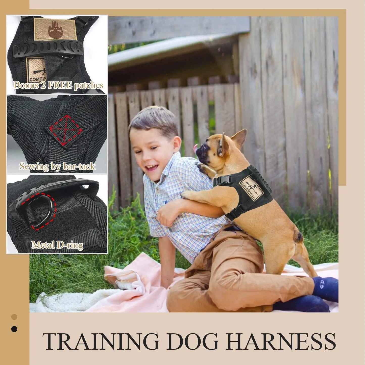 Cat Puppy Tactical Vest Training Harness Adjustable Military Outdoor Working Cat Harness  Dog Accessories for Small Dogs