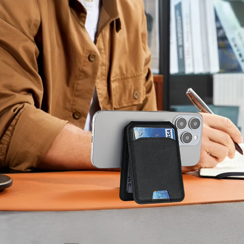 Luxury MagSafe Magnetic Leather Wallet Case – Card Holder Cover for iPhone 16/15/14/13/12