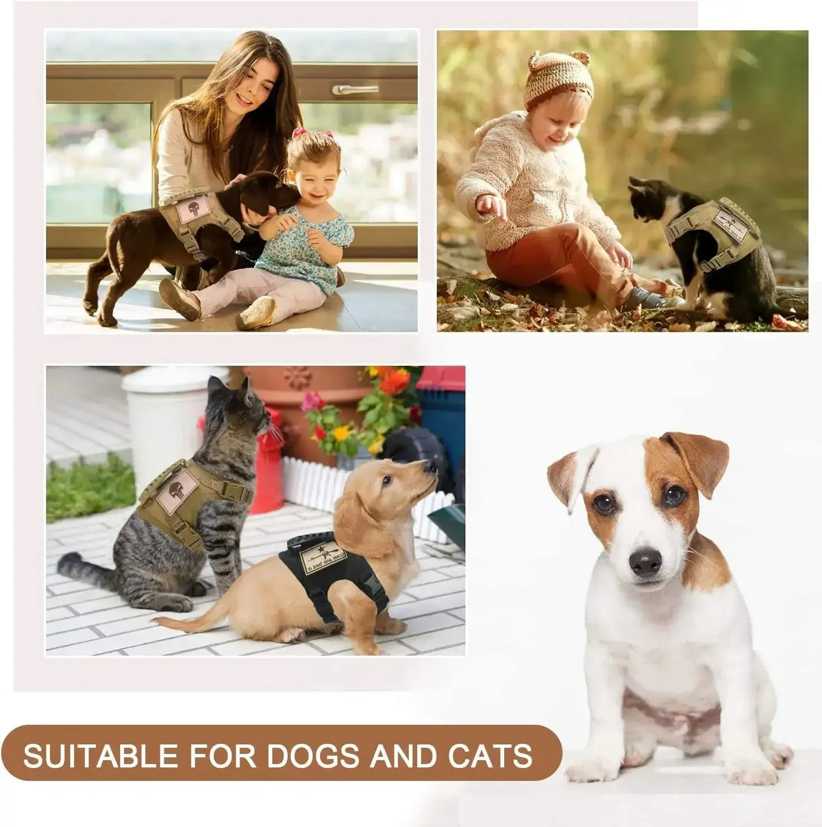 Adjustable Tactical Dog Vest Harness Zippmart