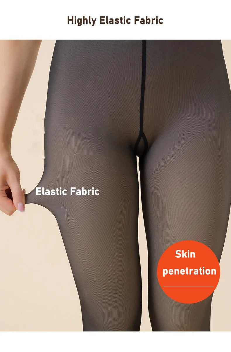 Womens Thermal Fleece Tights Thick Velvet Winter Leggings for Women Zippmart