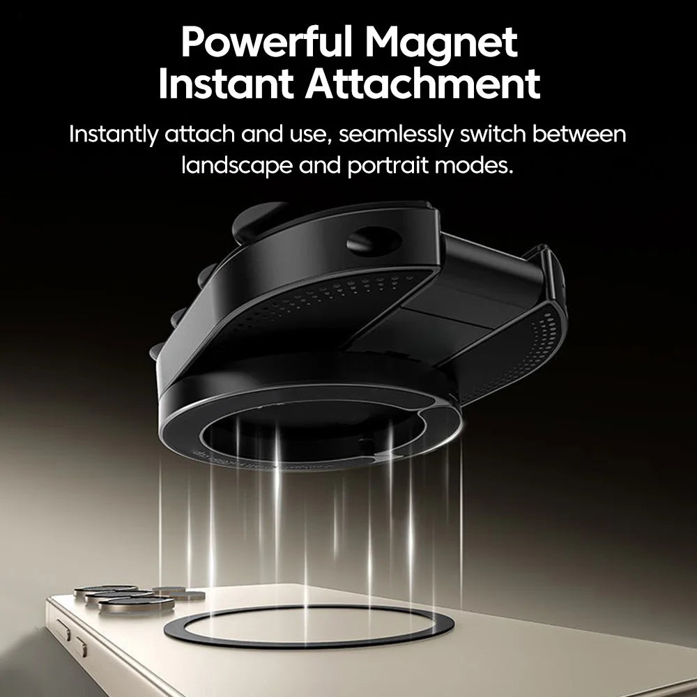 3-in-1 Magnetic Phone Holder – 360° Rotatable Foldable Desk Stand