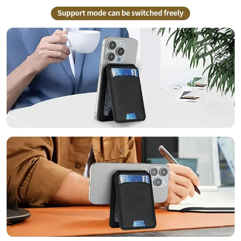 MagSafe Magnetic Leather Wallet Phone Case Zippmart