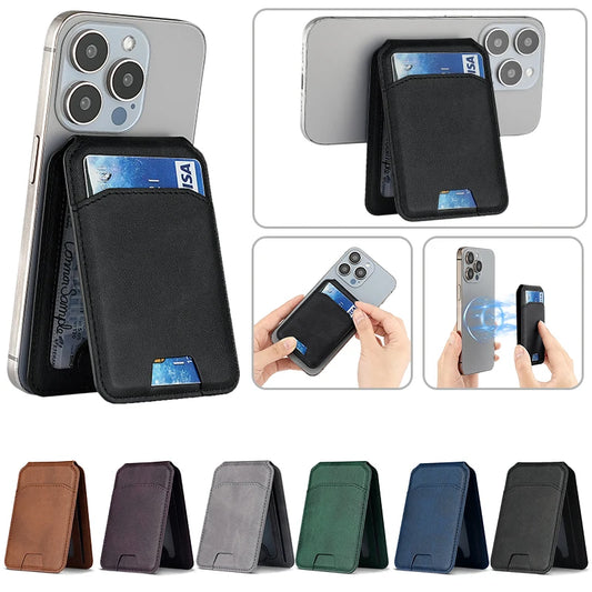 Luxury MagSafe Magnetic Leather Wallet Case – Card Holder Cover for iPhone 16/15/14/13/12