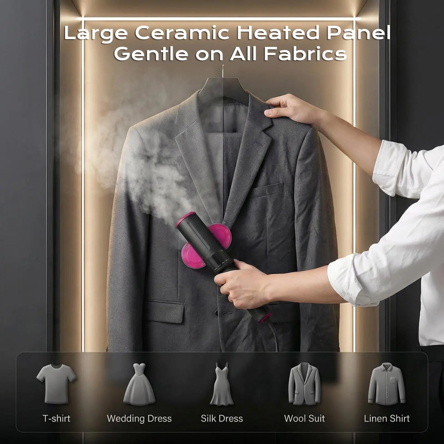 Travel Steamer for Clothes2-in-1 Steam Iron & Garment Steamer with Fast Heat-Up 1200W Portable Handheld Clothes Steamer Iron