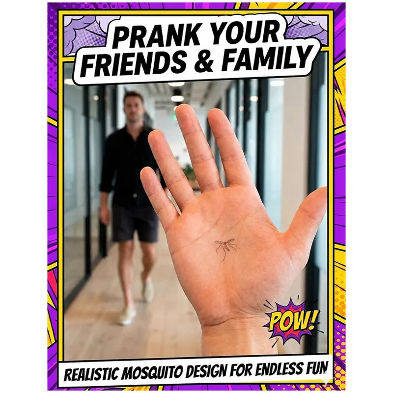 Prank Mosquito Stamp Kit – Self-Inking Funny Stamper Set for April Fools, Parties & Crafts