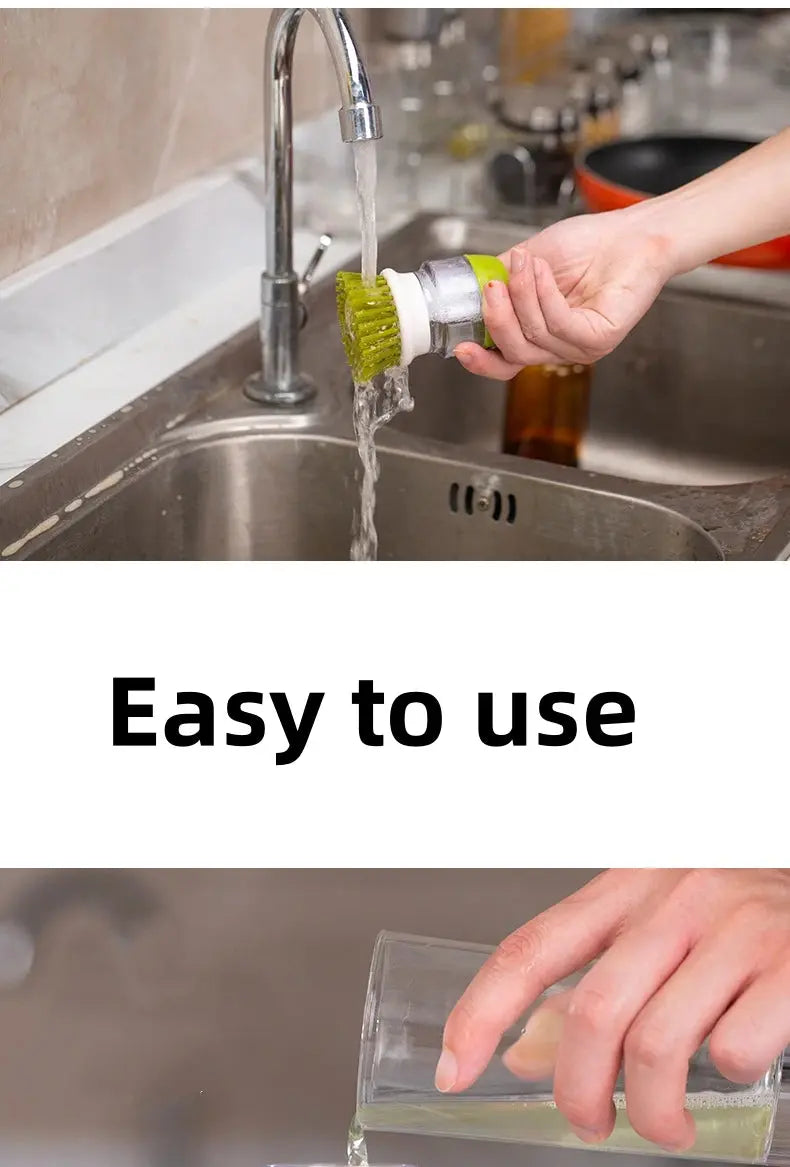 Dish Brush with Soap Dispenser Zippmart