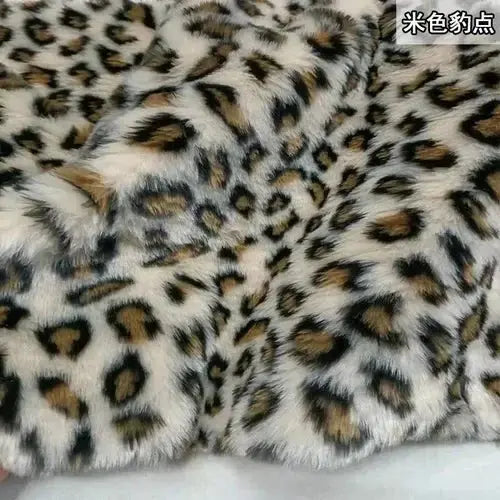 Leopard Print Faux Fur Fabric Zippmart